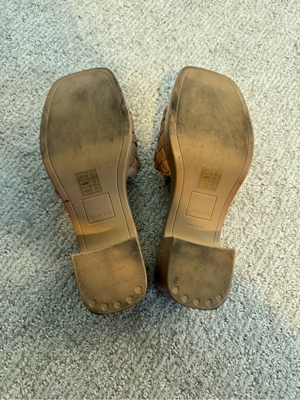 Dolce Vita Braided Tan Slide Mules - Picture 6 of 8